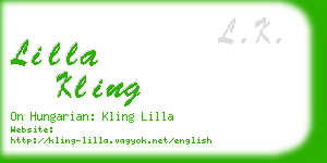 lilla kling business card